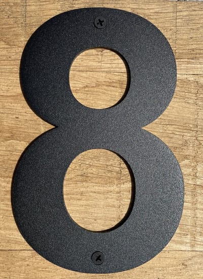 17cm stalen huisnummer 8