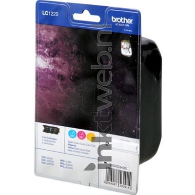 Brother LC1220 - Inktcartridge / Geel / Paars / Blauw
