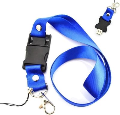 Lanyard usb stick 8gb blauw