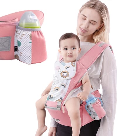 Ergonomische Babydraagzak met Heupzitje en Verstelbare Posities voor Comfortabel Draaggemak