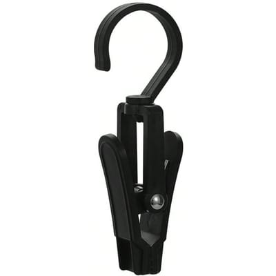 1 pièce Crochets Suspendus Pivotants en Plastique Super Résistants | Pinces à Rideaux, Pinces à Linge, Pinces pour Serviettes de Plage, Pinces à Linge Pivotantes pour la Maison pour Chapeaux 1Pcs noir
