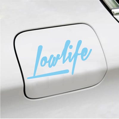 Bumpersticker - Lowlife - 7,5 X 14,8 - Licht Blauw