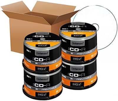 200x CD-R Speler - 80 Minuten Opnamecapaciteit - 700MB Opslag - Snelheid 52x - Bedrukbaar - Bulkverpakking Cakebox