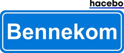Hacebo - Plaatsnaam Sticker - 29x10 CM - Bennekom sticker - Verkeersborden sticker - grappige cadeaus - Bennekom