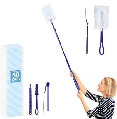 50 Stuks Stofvangers met Telescoop- en Klapsteel - Effectieve Stof- en Haarverwijdering