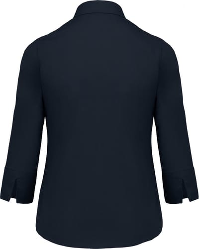 Kariban Overhemd in onderhoudsvriendelijk polykatoen-popeline 3/4-mouwen dames K558 - Navy - XS