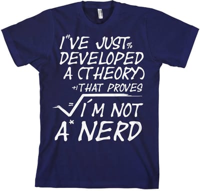 Hybris T-shirt ‘A Theory I'm Not A Nerd’ SH-1-15370-H18-17