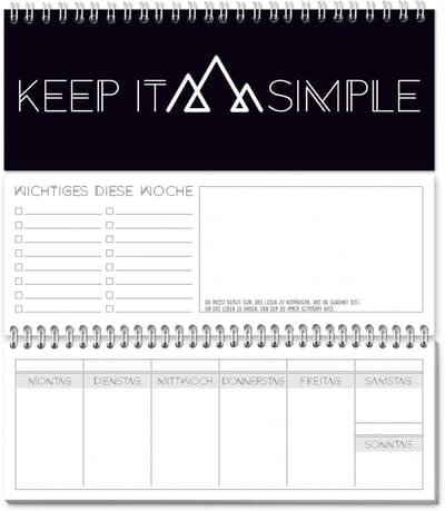 Tafelkalender Weekplanner - Agenda Dagelijks - Bureau Organizer - Zonder Vaste Datum - DIN A5