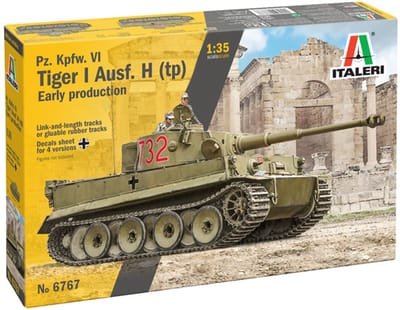 Italeri Modelbouwpakket Militaire voertuigen - 6767 Pz.Kpfw. VI Tiger I Ausf. E/H1 WWII - Vroege Productie - Duitse Tank Plastic - 1:35 - Modelbouw