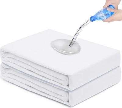 SET: 2x waterdichte molton - 90x200 cm - 25 cm hoog - Wit
