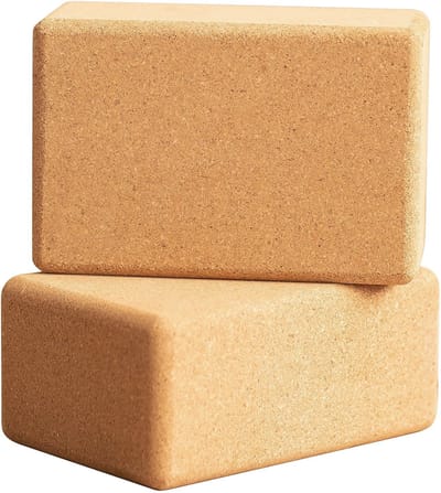 100% Portugees kurk | 2-Pack Yogablokken Set Kurk | 2 Kurk Yoga Blokken | Cork Yoga Blocks | Perfect Yoga Equipment