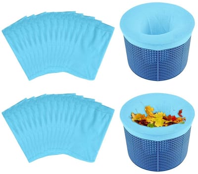 Dailygoods- Pool Skimmer Sokken 30 Stuks - Herbruikbare Filtersokken - Nylon Mesh - Vangt Bladeren/Vuil - Eenvoudig te Installeren - Beschermt Filters - Zwembadfiltersokken