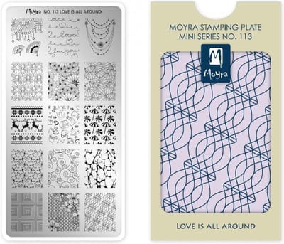 Moyra Mini Stamping Plate 113 Love Is All Around