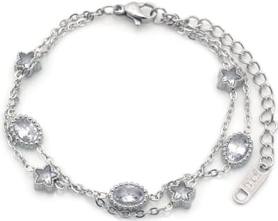 Armband – verstelbaar – RVS – roestvrij staal – zilverkleurig – 16-19cm – cadeau – geschenk – feest – feestdagen