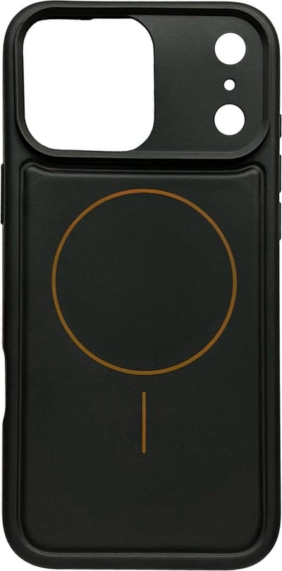 Casemania Hoesje Geschikt voor Apple iPhone 17 Pro Max - Metallic Zwart - Matte Siliconen Back Cover - Geschikt voor MagSafe