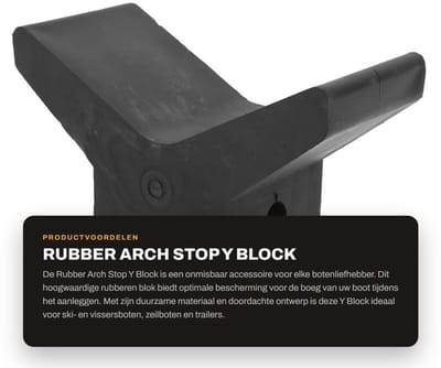 Dailygoods- Rubber Arch Stop - Rubber Boog Y Block - Vervangingsonderdeel - Accessoire voor Boot - Rubber - Geschikt voor Ski- en Visboten - Boothouder