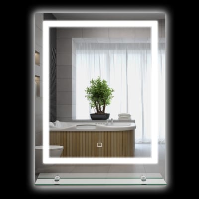 Kleankin badkamerspiegel - kunststof - gehard glas - transparant