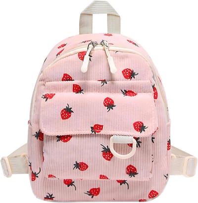 Schattige Kleine Aardbeien Rugzak voor Dames en Meisjes - Leuke Schooltas voor Kinderen