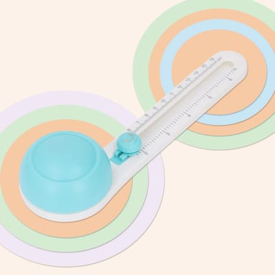 NTHProducts - Cirkel Papier Cutter - Rotating Circle Cutter - Handig voor Scrapbooking - 10-32 cm - Knipgereedschap voor DIY - Geschikt voor Kaarten en...