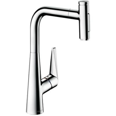 Hansgrohe M51 M5117-H300 1-gats keukenkraan m. uittrekbare handdouche m. 110°/150° draaibare uitloop chroom