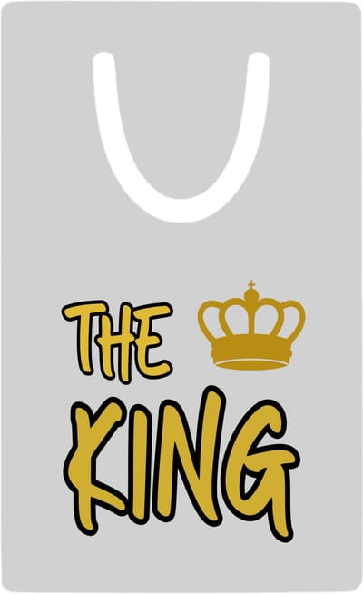 Hacebo® - The king metalen boekenlegger- Koning - iemand die zich voelt als een koning - verjaardagscadeau - kroontje - kado - gift - geschenk Bladwijzer boekenleggers - 7.6 cm x 5cm