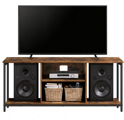 VASAGLE - TV Meubel - TV-meubel Lowboard - Open Vakken - Industrieel Design