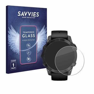 Savvies - Glas Screenprotector voor Garmin Epix Pro (Gen 2) (47 mm) - Gehard Beschermglas 9H