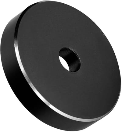 Platenspeler Adapter Vinylplaten 45 RPM Massief Aluminium Conversieblad - Groot Gat Zwart - Klemadapter - Meeste Platen Geschikt - Accessoire
