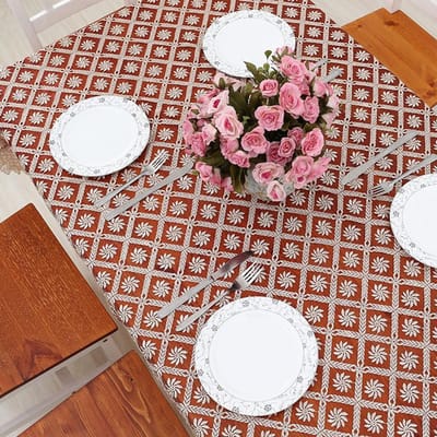 Tafellaken Landelijk Transparant Glasgaren Wateroplosbaar Kantzoom Europese Stijl Hoes Wasbaar Tafelkleed Voor Theetafel 60 X 60CM wijnrode kleur