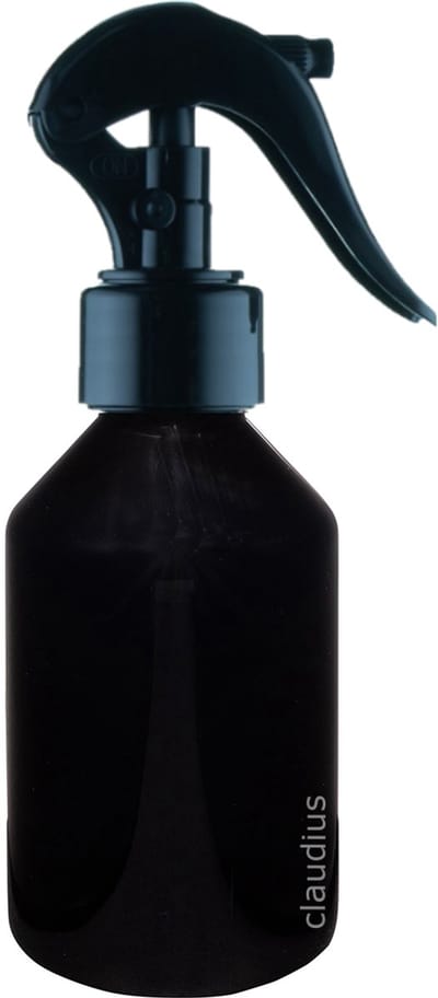 Lege Plastic Fles 250 ml zwart met Luxe spraykop - set van 10 stuks - navulbaar - leeg