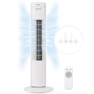 Auronic Torenventilator - Met Afstandsbediening en Timer - Ventilator - 60° Oscillatie - 76 cm - Wit