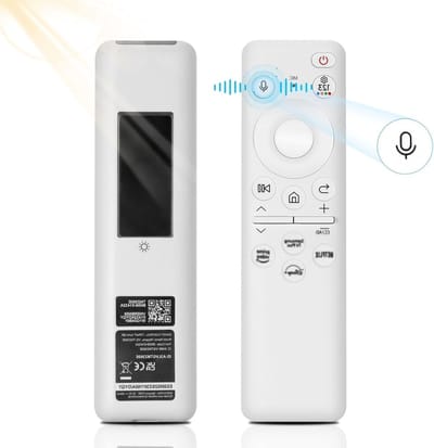Vervangende Afstandsbediening voor Smart TV's, Zonne-oplaadbare Stemafstandsbediening voor 4K HD TV's, Universele TV Afstandsbediening met Neo LED Functies