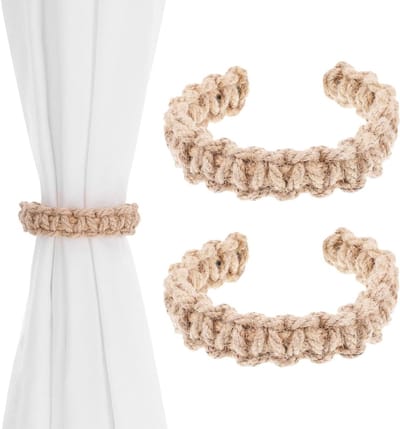 Dailygoods - Set van 2 Boho Gordijnhouders - Handgemaakt voor Thuis en Kantoor