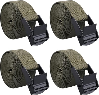 Verstelbare Lashing Straps met Ratchet en Cam Buckles, Heavy Duty tot 200 kg, Ideaal voor Motoren, Trucks en Boten