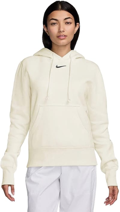 Nike sportswear phoenix fleece hoodie in de kleur ecru.