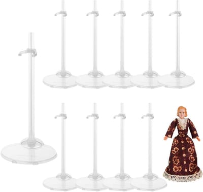 10x Verstelbare Poppenstandaards (20 cm) - Display Standaard voor Poppen 22,5 tot 28,5 cm