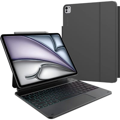 BlueBuilt Apple iPad Air (2026/2025/2024) 13 inch Toetsenbord Hoes QWERTY Zwart