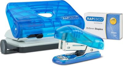 2-gaats perforator en nietmachine set inclusief 1000 nietjes