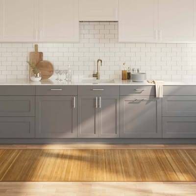 vidaXL - Vloerkleed - rechthoekig - 100x300 - cm - bamboe - naturel