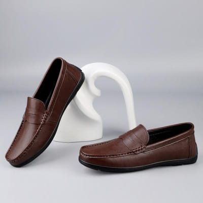 Echt Leder Heren Loafers Comfortabele Heren Casual Schoenen Luxe Heren Formele Dresschoenen Ademende Slip-on Boat Schoenen 47 white