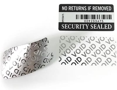 Verzegeld stickers 100 stuks labels webshop doos verpakking verzegelen garantie security seal tamper proof