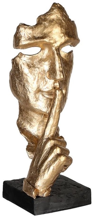 Decoratie beeld object Polyresin Polysculptuur "Stilte" H 39 cm