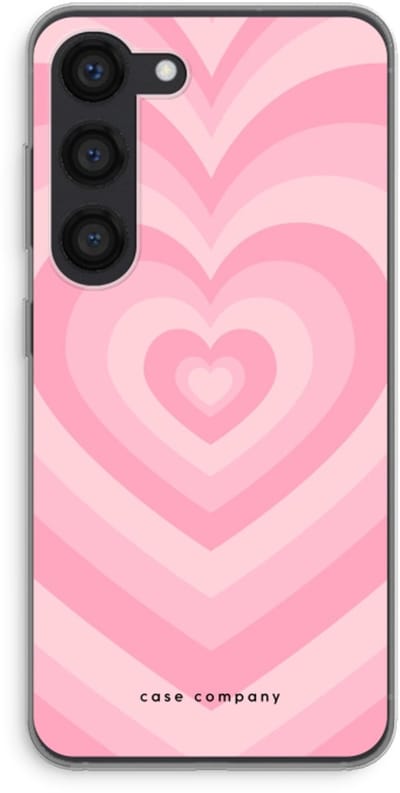 Case Company® - Hoesje geschikt voor Samsung Galaxy S23 hoesje - Hart Roos - Soft Cover Telefoonhoesje - Bescherming aan alle Kanten en Schermrand