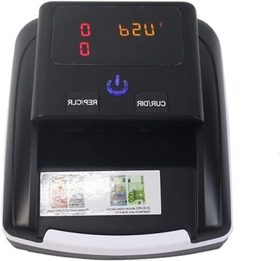 Geldtelmachine Detector - Bankbiljet Controle - Valuta Identificatie - Draagbaar Model - 145x135x75mm - Zwart