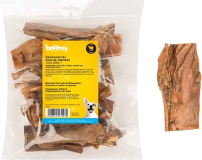 Boomy - Hypoallergene hondensnacks - Kauwstaaf hond - Gezonde kauwsnacks hond - Harde hondensnoepjes - Kamelensticks - 15cm - 350g
