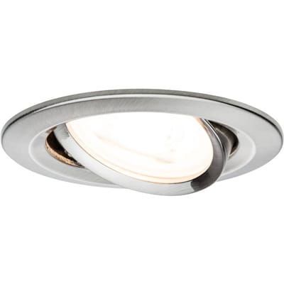 LED-inbouwlamp 3-Step-Dim Nova zwenkbaar rond 84 mm 50° GU10 6,5W 460lm 230V dimbaar 2700K Staal geborsteld