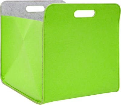Recycled Vilt: Set van 2 Opbergmanden 33x38x33 Opbergbox voor Kallax Inzet Vilten Mand Opbergbak