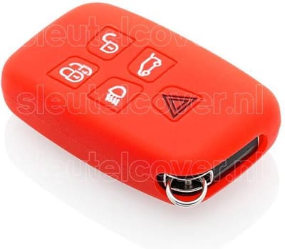 Autosleutel Hoesje geschikt voor Land Rover - SleutelCover - Silicone Autosleutel Cover - Sleutelhoesje Rood