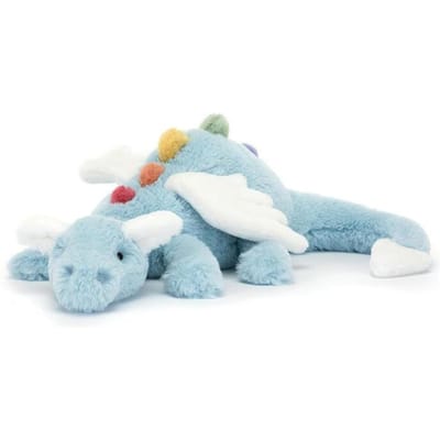 Internet celebrity sky dragon pop grappig jely pluche speelgoed regenboog sneeuw draak pop groot kussen cadeau 50cm