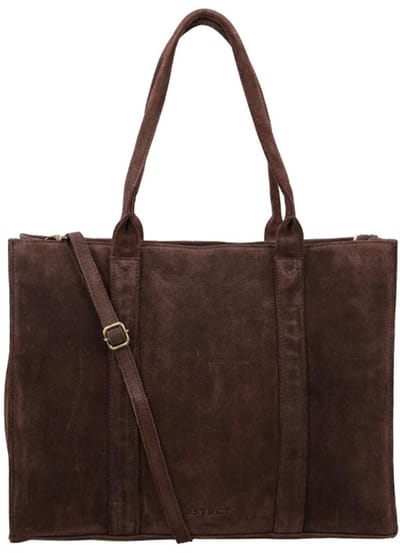 DSTRCT Suede Leren Laptoptas - Werktas - Damestas - 15.6 inch Laptopvak - Leer - Portland Road - Bruin